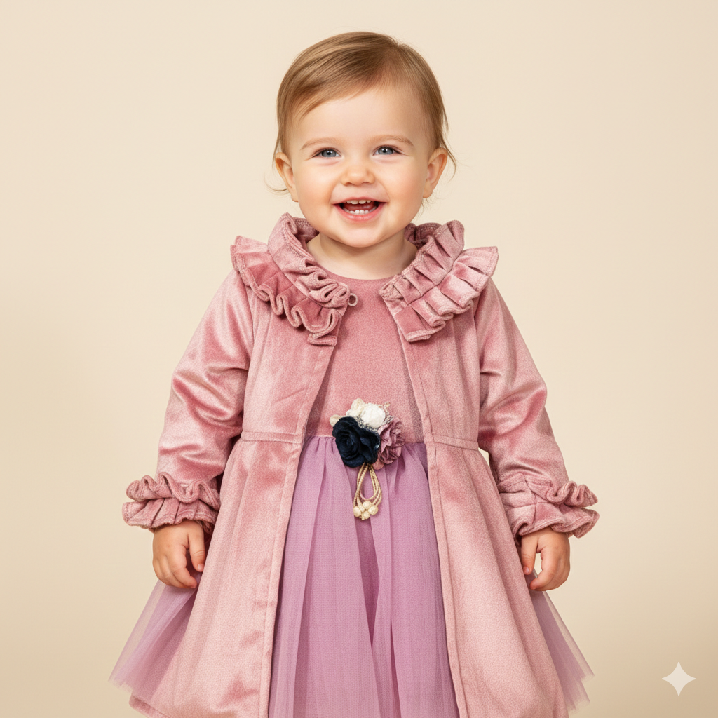 🌸 Adorable Vintage Velvet Tutu Dress & Coat Set 🌸 By Liberi